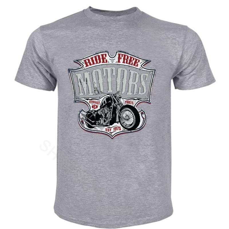 Herre T-skjorte med O-hals for tenåringer, Motard - Moto Motorsykkel Chopper Bobber Old School, sommer, svart t-skjorte, store størrelser