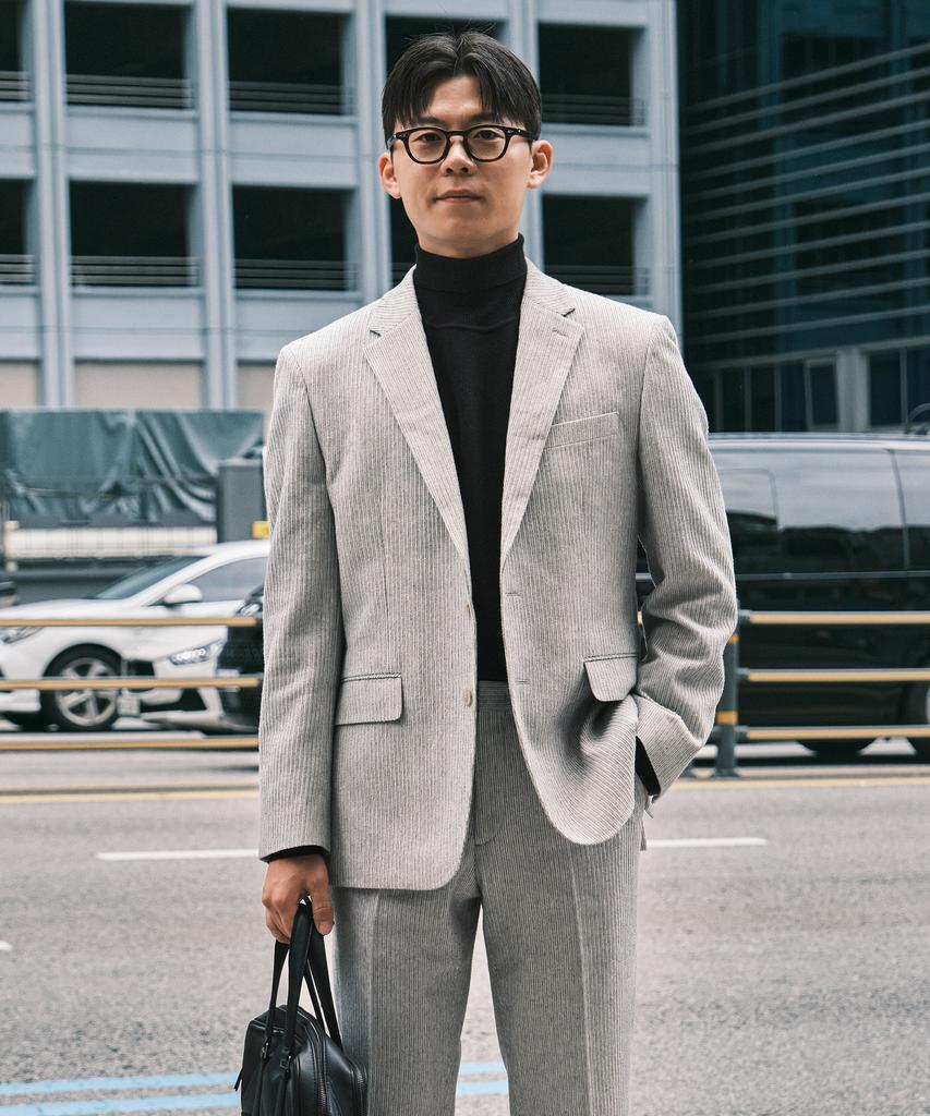 STCO Italy Fabio Corduroy Suit Set_Grey (Classic Fit)_Ssjwd95Set (B Type)