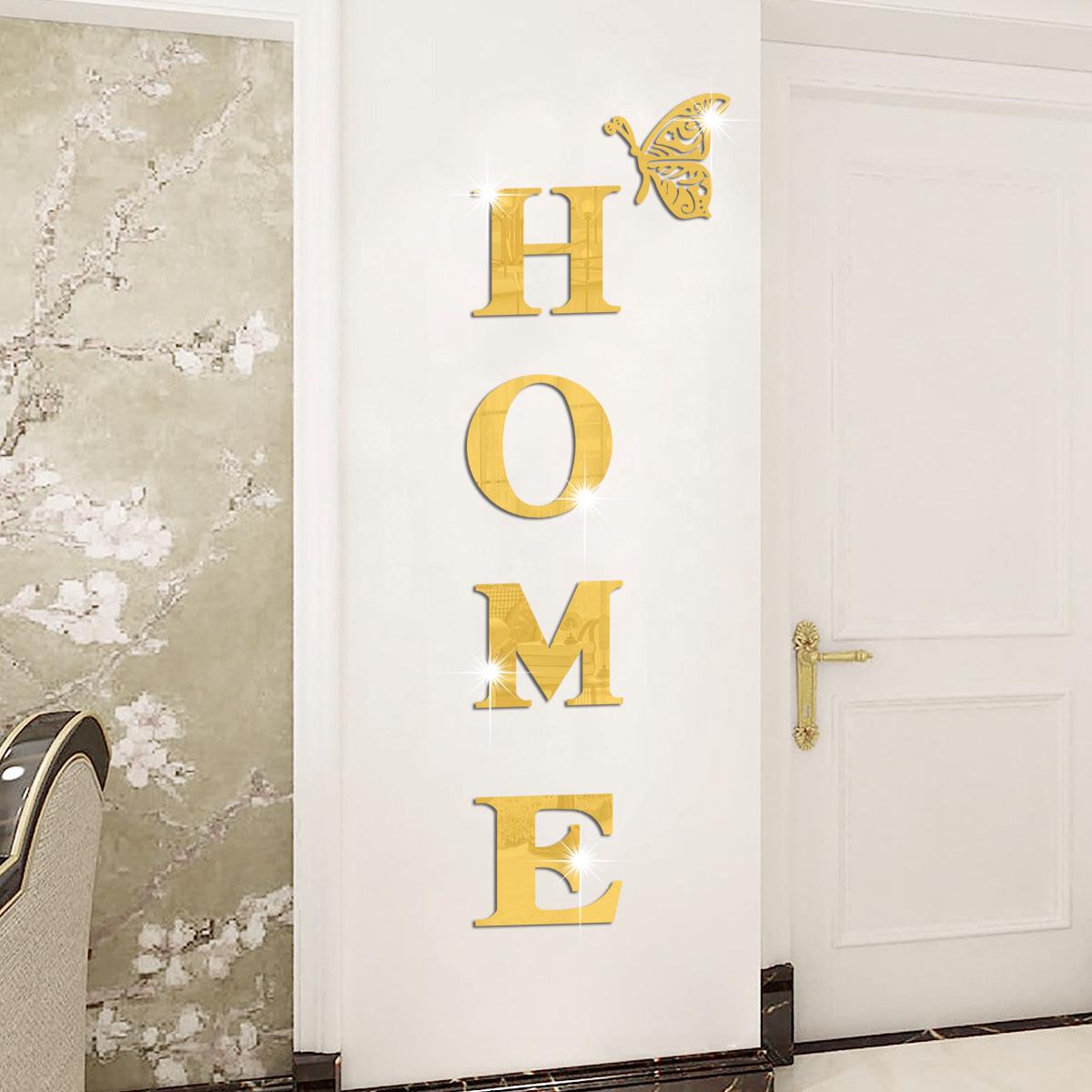 

Acrylic 3D Mirror Wall Sticker for Home & Entrance Decor