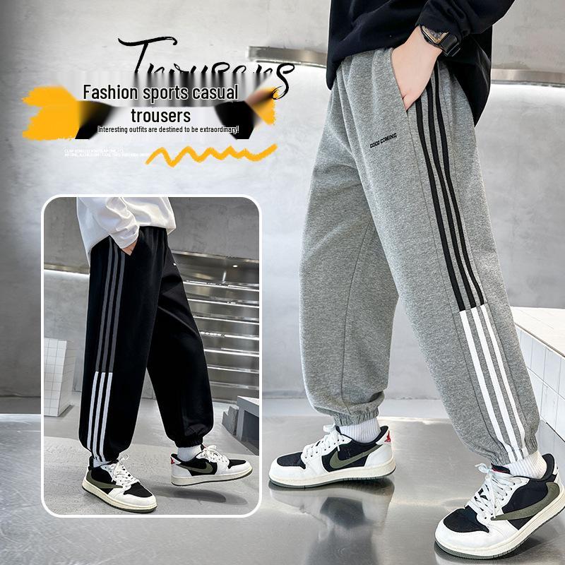 Spring & Autumn 2023 Boys' Casual Korean-Style Sports Pants - Available In Medium and Large Sizes