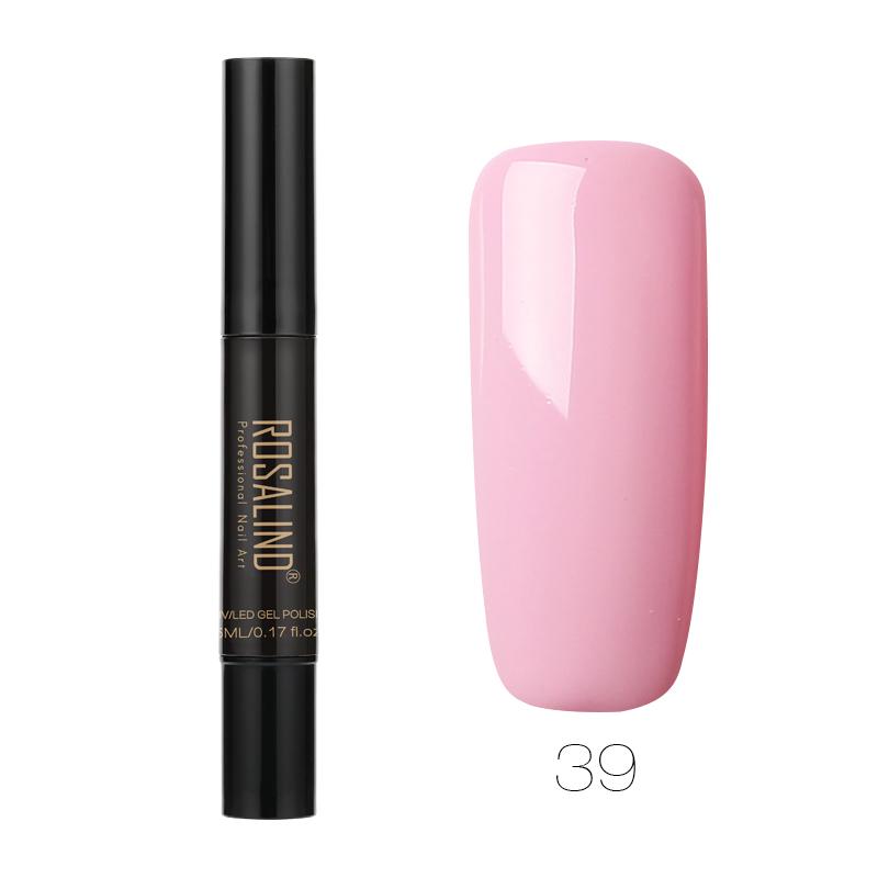 ROSALIND Lac de unghii cu gel 5ML 01-58 Soak Off Top White Nail Brush Pen Nails Art Gel UV semipermanent