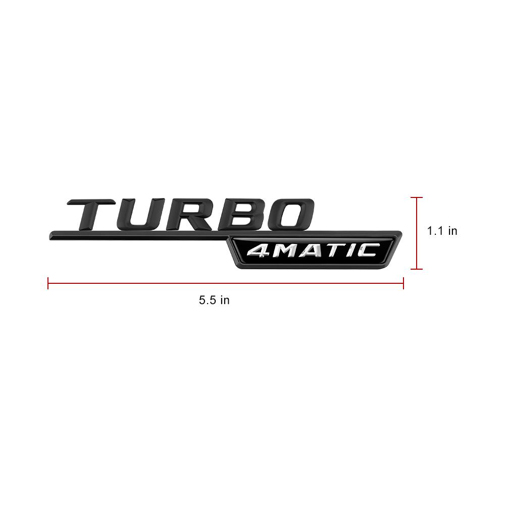 2pcs TURBO 4MATIC Fender Sticker Front Door Side Sticker for Brabus Mercedes Benz AMG Maybach A/C/E/S Brabus Sticker Christmas AW1 c13