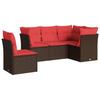VidaXL Garden Lounge Set with Cushions 5 Pcs, Sofas with Adjustable Feet, Outdoor Furniture Set Patio Terrace 3217644