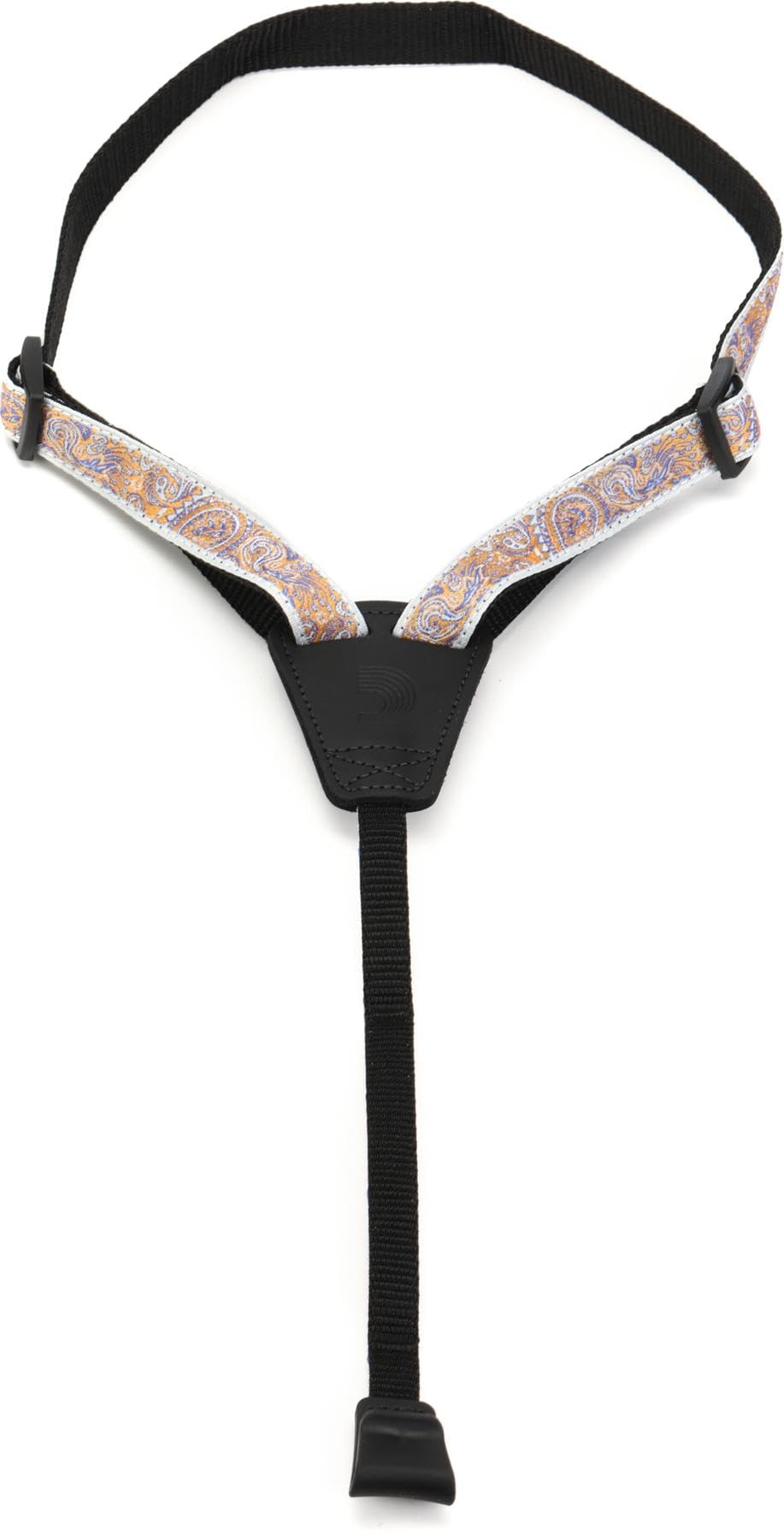 

Ukulele Strap Jacquard Cradle Ukulele Strap Paisley Pattern 19UKE07 D Addario Gray/Orange [] чорний