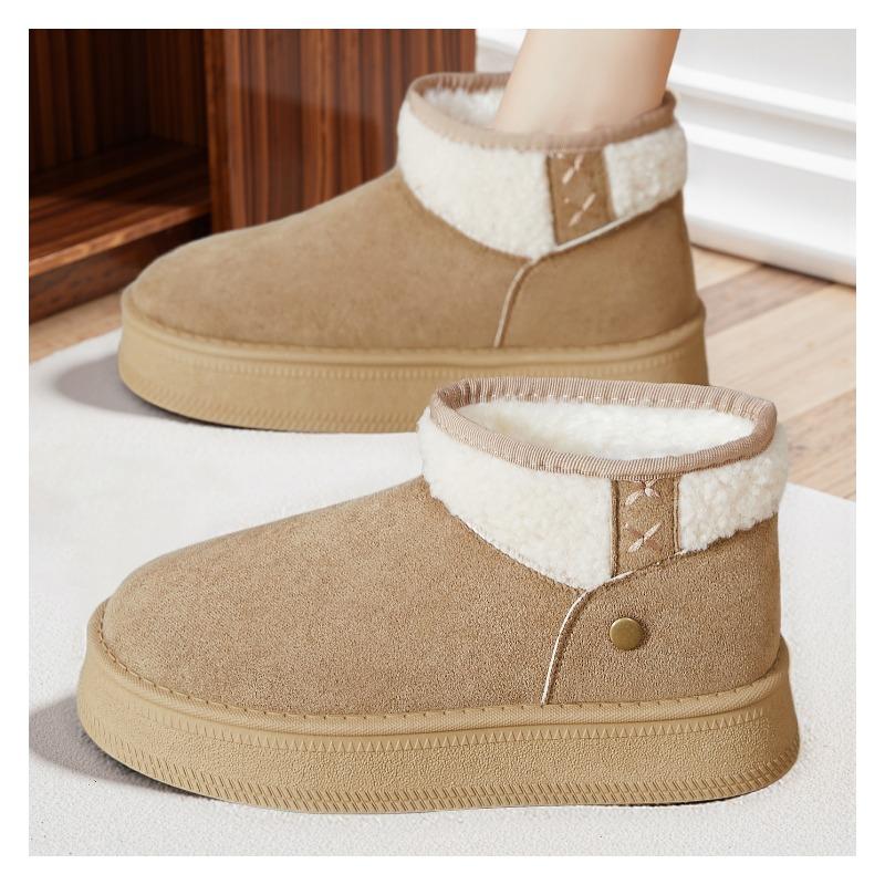 Snow Boots, Fashionable Cotton Shoes, Fleece and Thickened Cotton Boots, Mid-calf Boots, Women's Boots