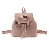 Autumn And Winter Suede Children'S Backpack Casual Solid Color Boys And Girls Backpack Cartoon Cute Travel Schoolbag