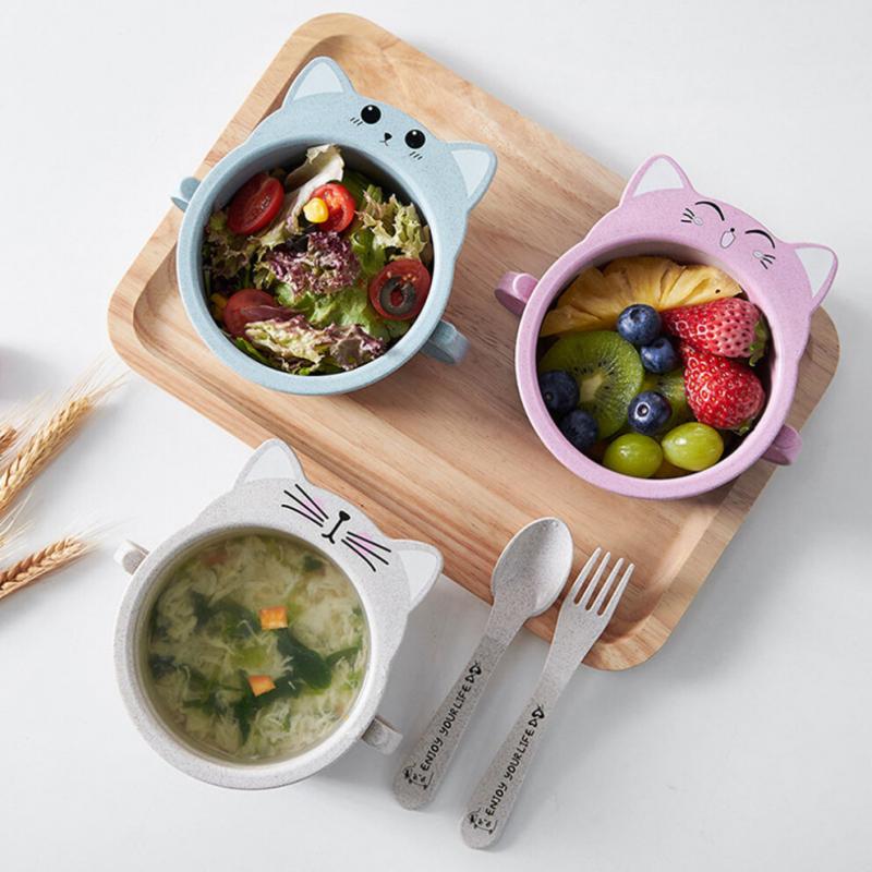 Small Bowl Wheat Straw 1set 6.3x5.7x2.4in