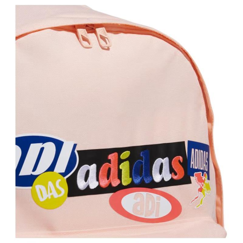 Adidas Recycled Polyester Plain Weave Fabric Backpack Regular Women's Pink Adidas GG1071