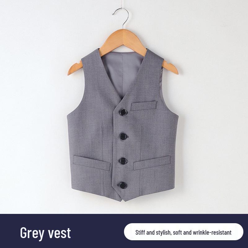 Boys' Academy Style Solid Color Vest for Formal Events and Page Boys