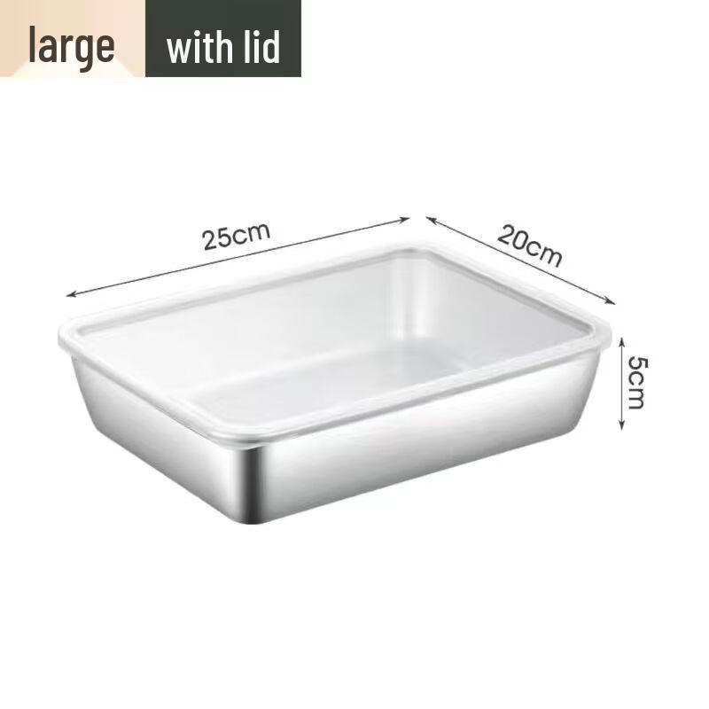 

ZISIZ 316L Stainless Steel Square Food Storage Containers