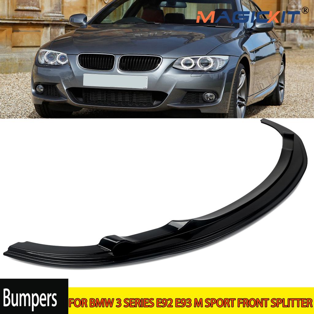 FOR BMW 3 SERIES E92 E93 M SPORT FRONT SPLITTER BUMPER LIP GLOSS BLACK LCI 10-13 Msyj19