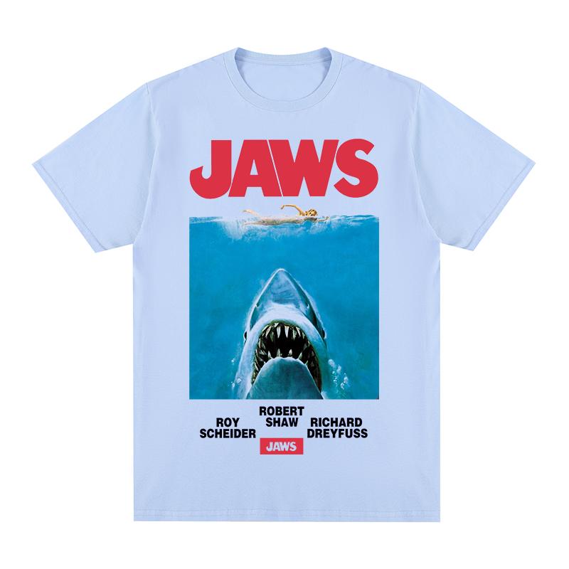 Jaws Movie Vintage T-shirt Gift for Friends Harajuku Female Clothes Cotton Men T Shirt New Tee Tshirt Womens Tops
