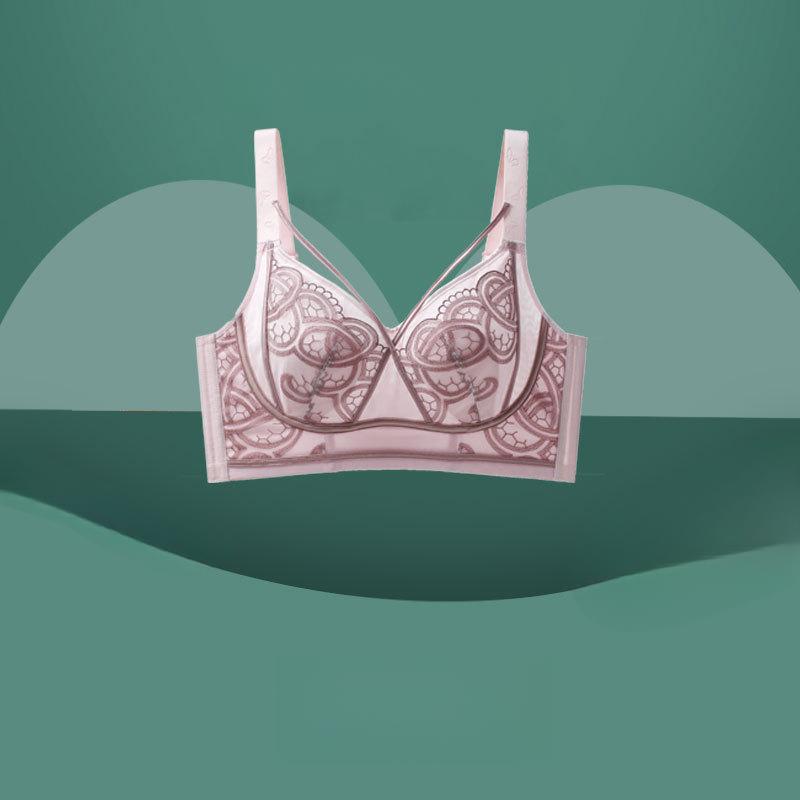 Summer Thin Rabbit Ear Bra for Women Without Steel Ring Adjustment Plus Size Bra for Women Gathering Bra