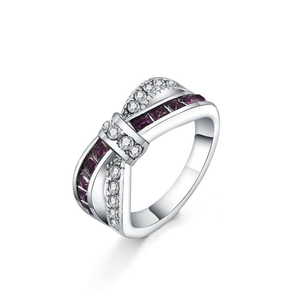 Classic Copper diamond rings For Women Colored zircon size 6-10 Fashion wedding accessories Party Gift Jewelry