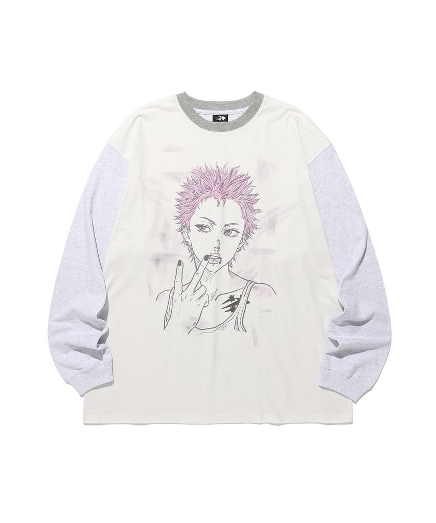 NICEGHOSTCLUB Pink Boy Bigbig Ls Tee_White(Ng2Gfut559A)