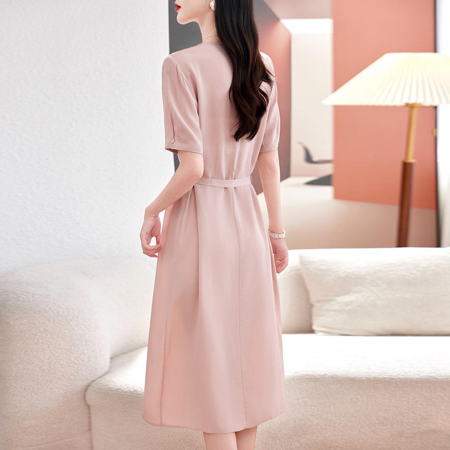 Fashion silk design dress women's  temperament socialite drape chic beautiful mulberry silk skirt