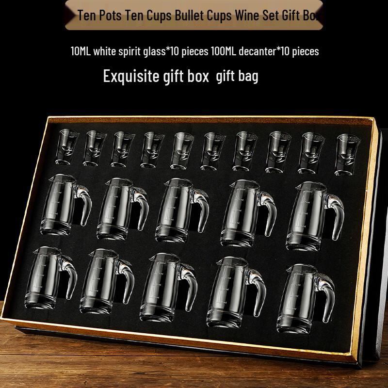 Shangqi Luxury Crystal Baijiu Liqueur Glasses & Decanters Gift Set