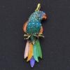 Long Jewelry Sweater Necklace New Bird Pendant Exquisite Colourful Parrot Pendants