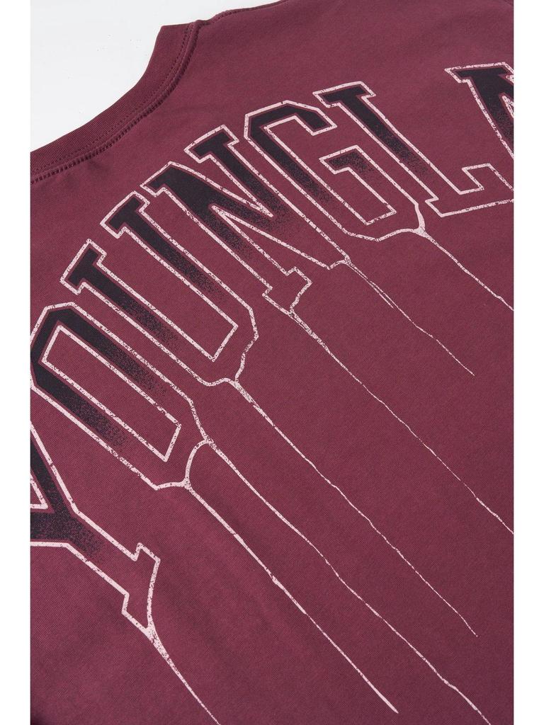 YOUNGLA Men's Cotton Oversized Round Neck Gym T-shirt 240 Fabric