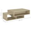  Coffee Table, Sonoma Oak, 105x55x32cm, Wood-based Material