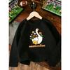 European sizes Kids Outdoor Long Sleeve Tops Cartoon White Goose Print Flowers Green Leaves Yellow Bag Skinfriendly Soft Comfortable Breathable
