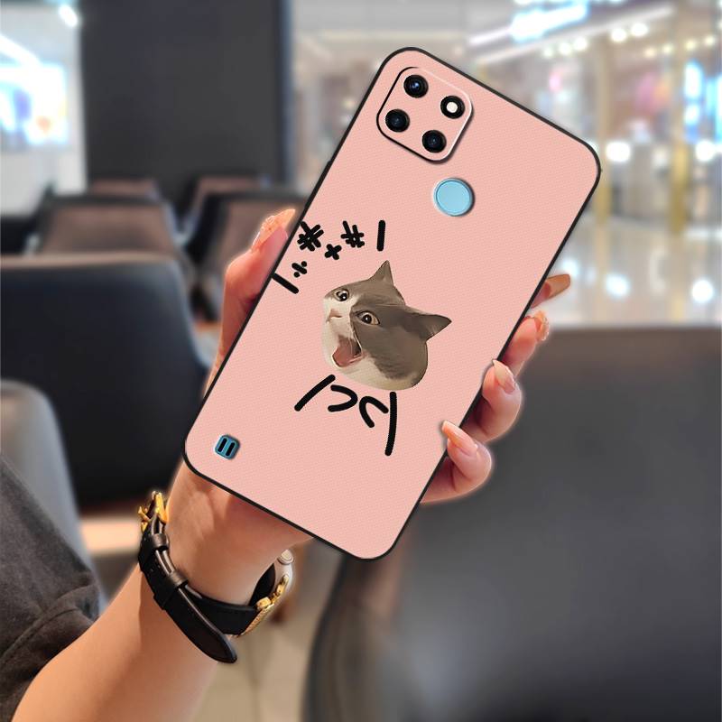 Silicone Couple Phone Case For OPPO Realme C21Y/C25Y Anti-dust Dirt-resistant Back Cover Waterproof Cute Full wrap TPU