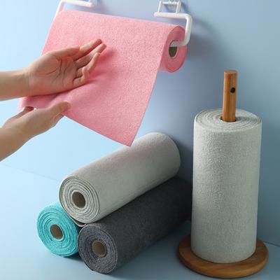 1 Rotolo Stacci Ispessiti Assorbenti Panni Pulizia Design Strappabile Usa e Getta Stracci Cucina Bagno
