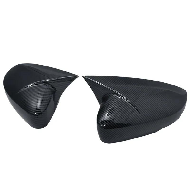 2 Pieces for Volkswagen VW Polo MK5 6C with Indicator ABS Side Rear View Mirror Cover Replacement Caps Shell Trim Black