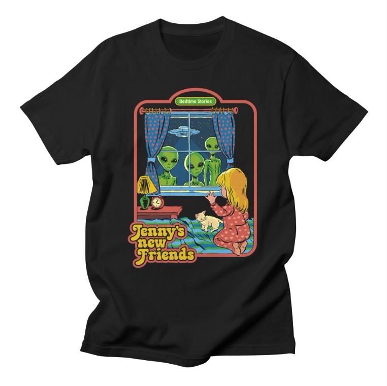 Classic Simple Cartoon Anime American Illustration Casual Tshirt Luxury Brand for Men and Women