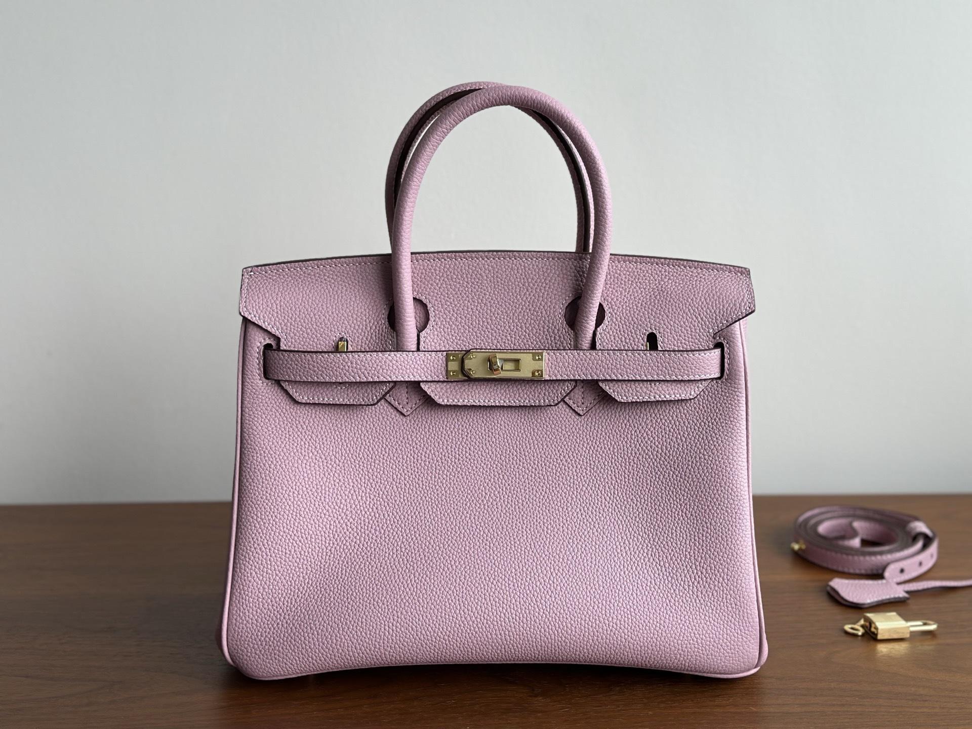 

30cm Bronze Togo Leather Top Layer Cowhide Fashion High-End Large Capacity Handbag Single Shoulder Strap Womens Bag 30cm