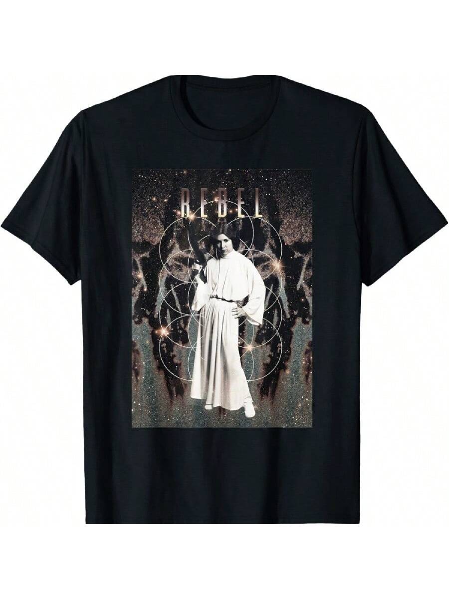 Star Wars Princess Leia Rebel Bleached Retro T-Shirt T-Shirt S разноцветный