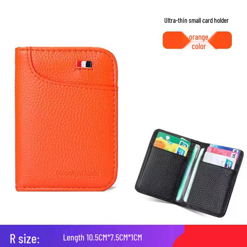 Luxuriöser Kartenhalter aus echtem Leder für Damen & Herren: Schlankes, strukturiertes und hochwertiges Design