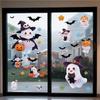 Cute Halloween Window Clings With Ghost Pumpkin Bat Patterns Easy Peel Design For Home Party Decorations