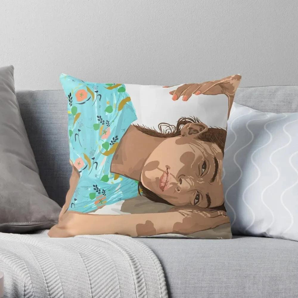 Office Decoration Cushion Cover Cartoon Character Style Life Scene Print Decoration Home Pillow Cover Square