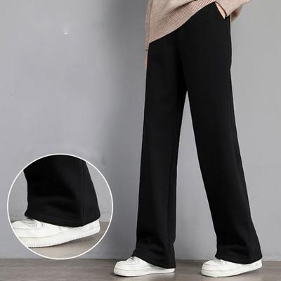 Damen Herbst und Winter Gepolsterte Warme Lässige Hosen Lockere Gerade Jogginghosen