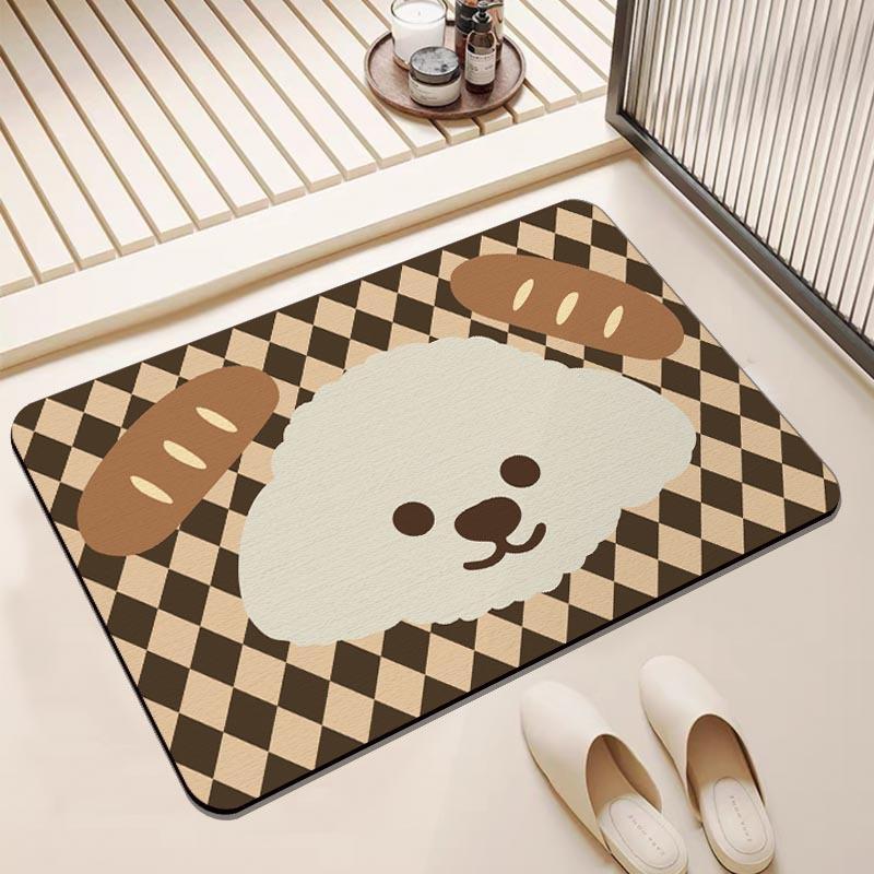 Badezimmerbodenmatte, weiche Kieselgur-Bodenmatte für zu Hause, Eingangsteppich Fußmatte, internetberühmte Eingangsmatte