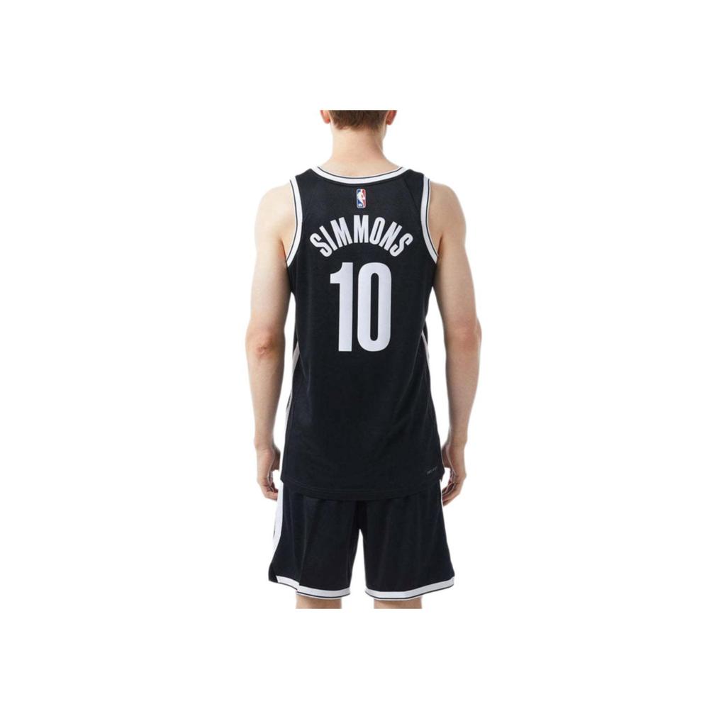 Nike Dri-Fit NBA Swingman Jersey - Nets Simmons No. 10 Sleeveless Basketball Vest Men Tops Black DN1996-016
