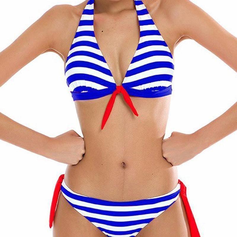 Stylish Striped Women Swimsuit Sexy Bikini Set Perfect For Summer Adventures