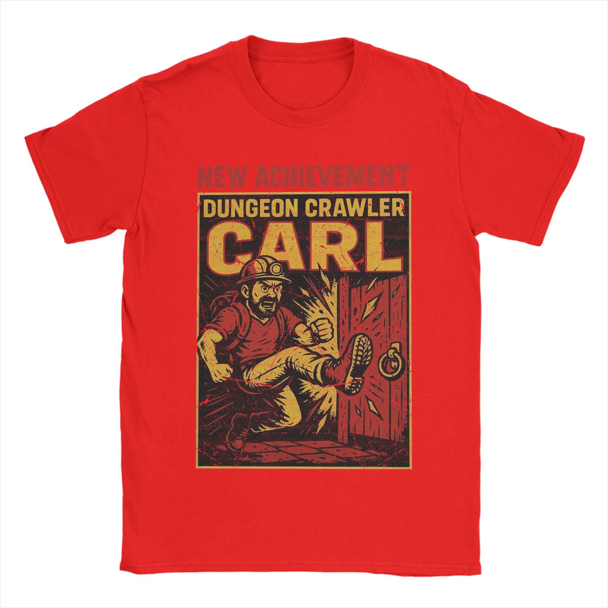 

Fashion New Achievement Dungeon Crawler carl TShirt Men Crew Neck Pure Cotton T Shirt Short Sleeve Tee Shirt Printed Clothes S