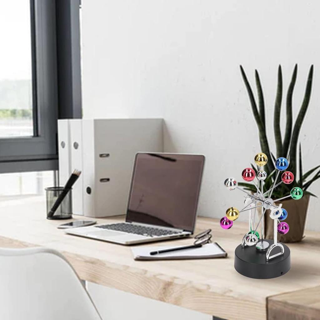 Maszyna Wiecznego Ruchu Diabelski Młyn Równowaga Zabawka Biurkowa Elektroniczna Zabawka Biurkowa Wiecznego Ruchu Dekoracja Domu Podwójnego Zasilania USB Bateria Równowaga Diabelskiego Młyna