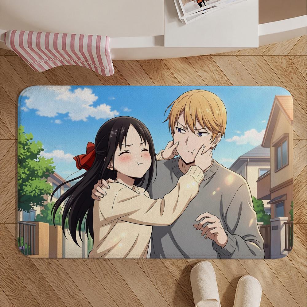 Anime-Kaguya-sama Love is WarS Floor Mat Soft Non-Slip Bath Mat, Bedside Carpet, Absorbent Doormat for Home