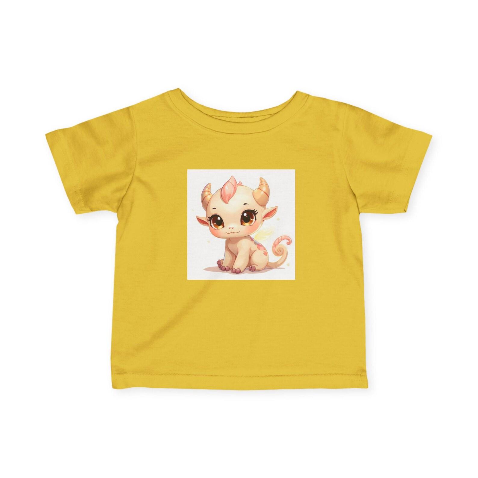 Baby Dragon Tee | Pastel Cartoon Kawaii Illustration Infant Shirt 110