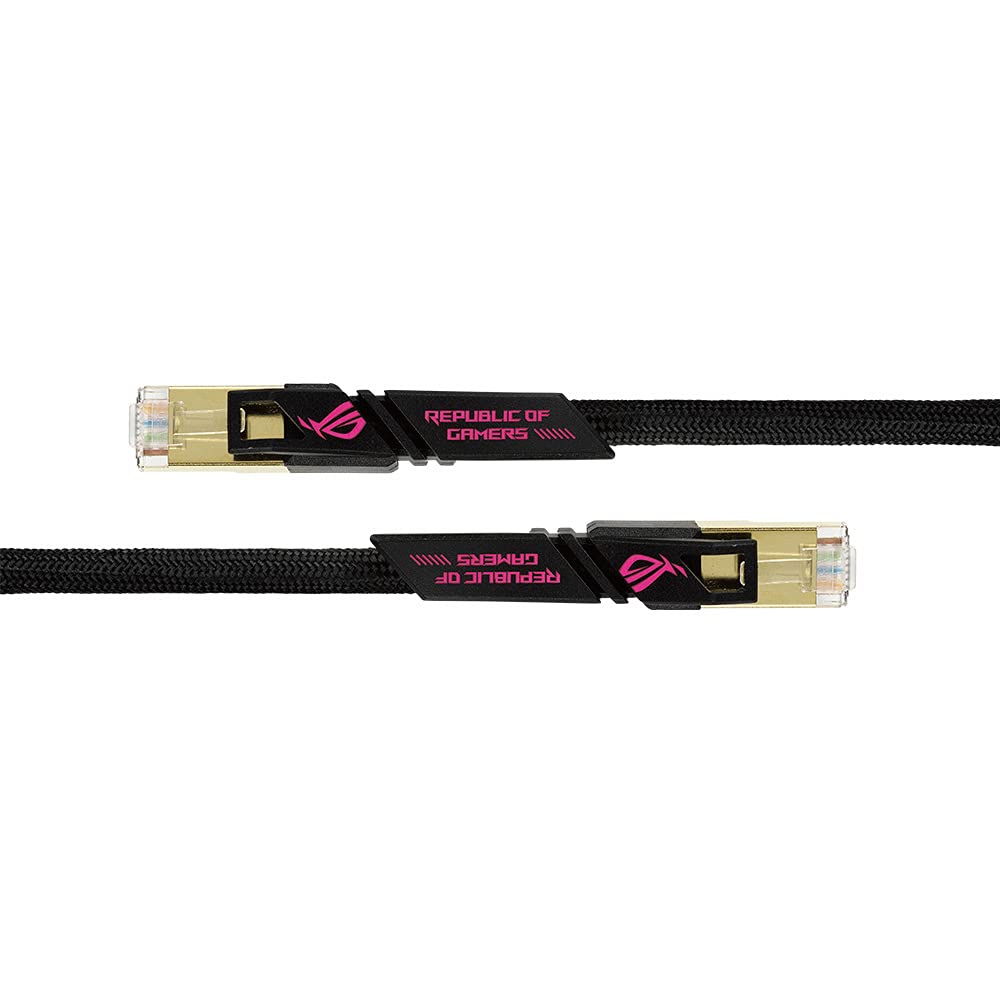 

ASUS ROG CAT7 CABLE Maximum 600MHz and 10GB Transfer Speed Network Cable (3M) чорний