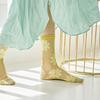 See-through Glitter Flower Fashion Socks Rssw026