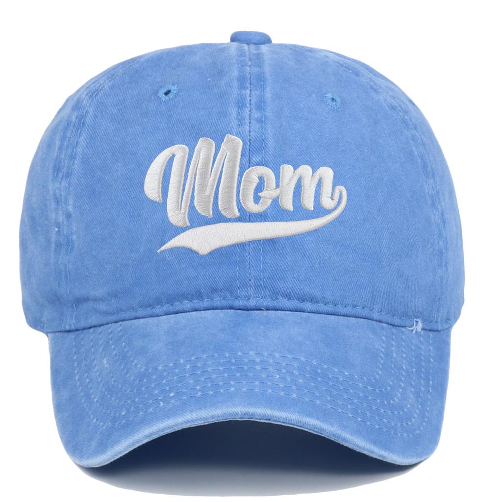 Brev Pappa Mamma Broderad Tvättad Mjuk Topp Basebollkeps Fars Dag Mors Dag Presenthatt