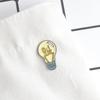 Pins Cute Cartoon Design Bulb Shape Premium Handmade Enamel Lapel Pin for Wedding