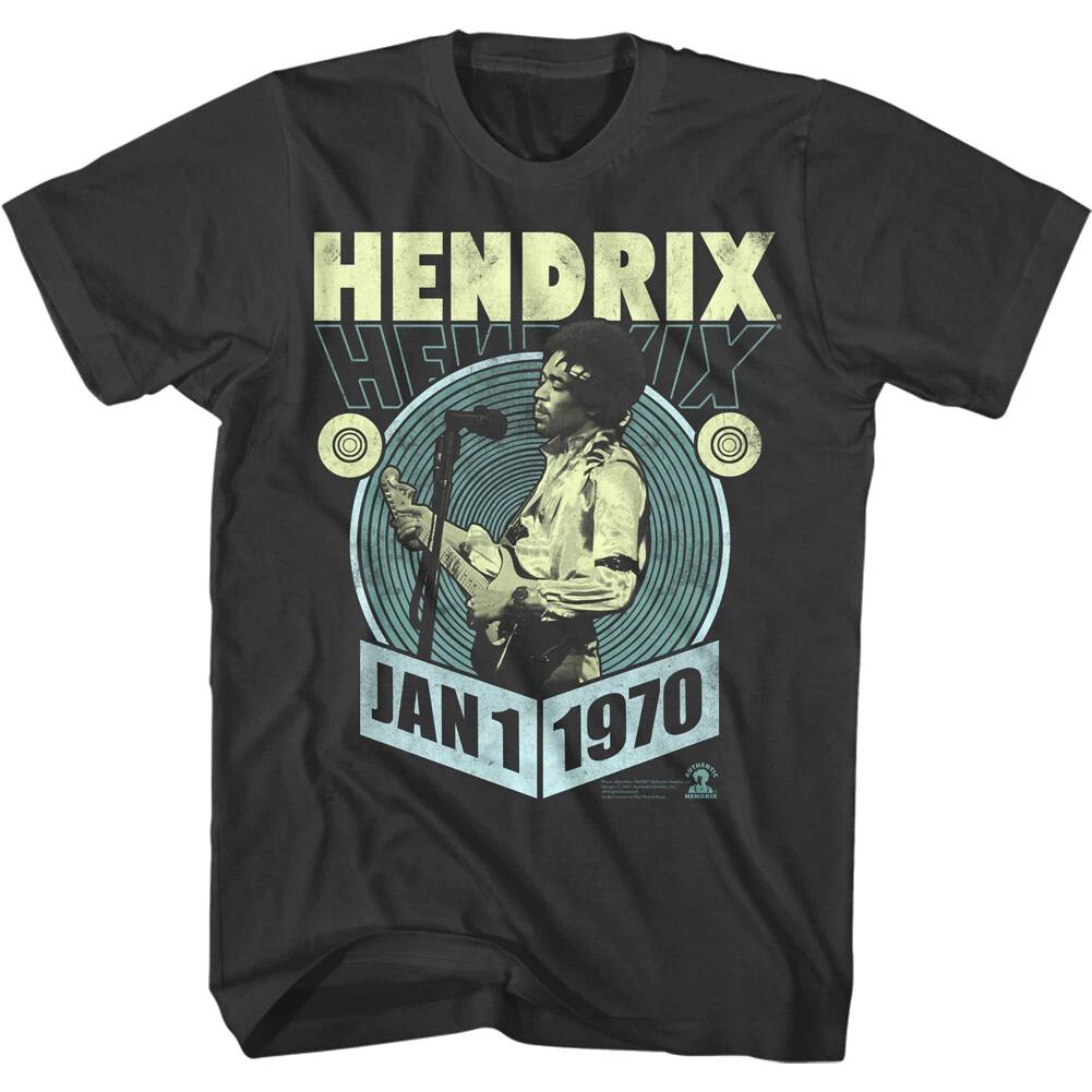 Jimi Hendrix Jan 1 1970 Record Background Men s T Shirt Rock Music Merch M
