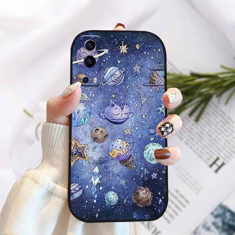 For Vivo Y72 Y52 5G Case Cover Stylish Painted Silicone Soft TPU Phone Protective Shell For Vivo Y 72 52 5G Shockproof Bumper