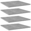 VidaXL Bookcase Panels 4 Pcs Concrete Grey Engineered Wood 805178