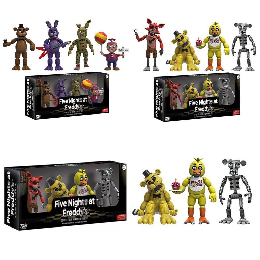 Nihai Koleksiyon İçin Çarpıcı 4 Adet Five Nights At Freddy's Pizza Simulator Aksiyon Figürü